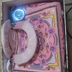 Pink Embroidered Patterned Women's Bag